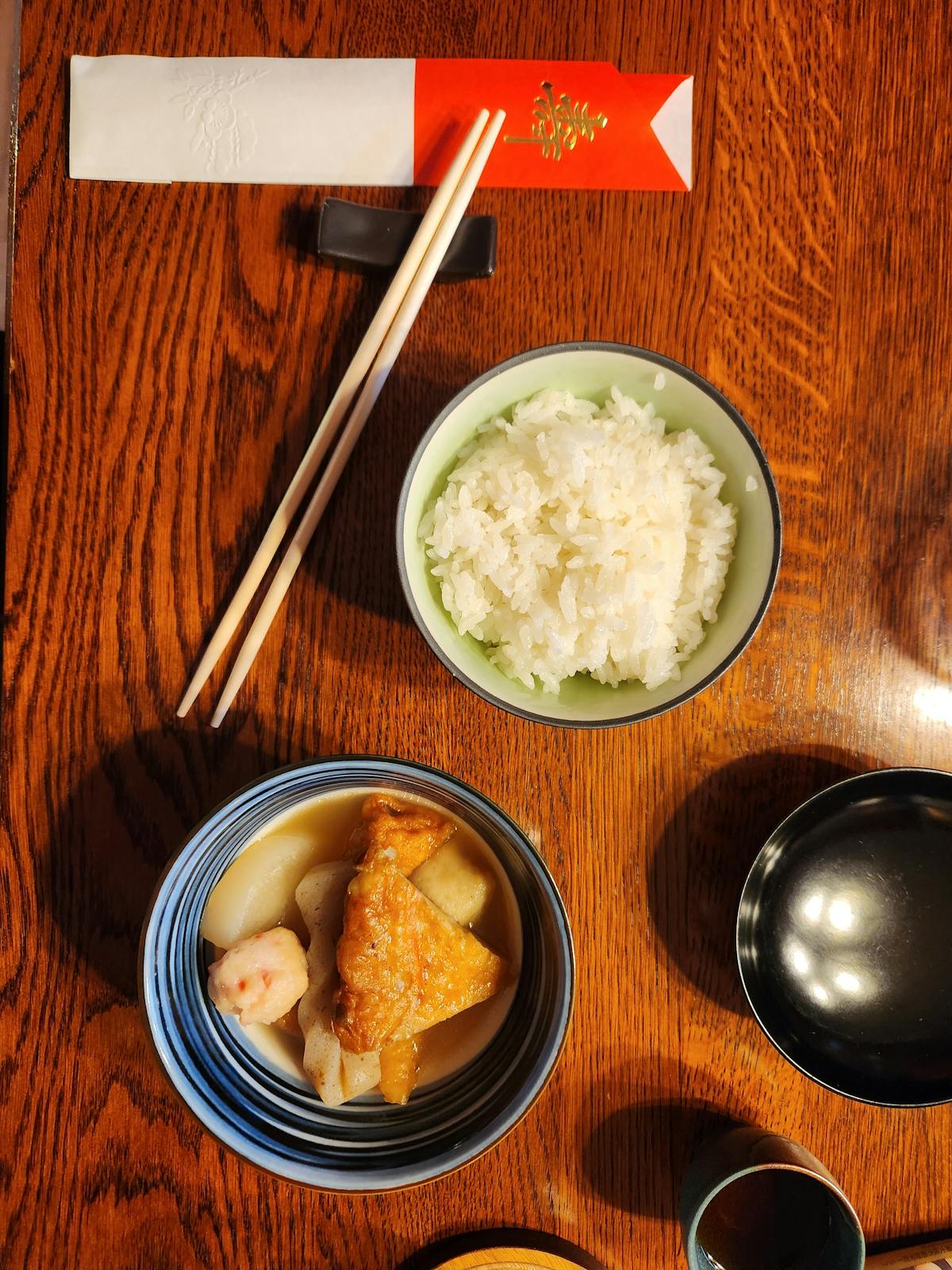 日本の夕ごはん（練習後の栄養補給）